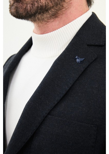 Düz Slim Fit Torba Cep Mono Yaka Yün Erkek Ceket fiyatları