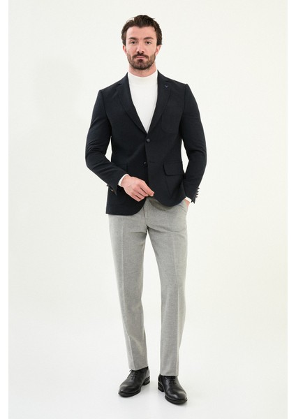 Düz Slim Fit Torba Cep Mono Yaka Yün Erkek Ceket modelleri