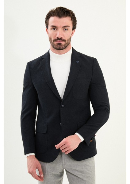 Düz Slim Fit Torba Cep Mono Yaka Yün Erkek Ceket fırsatları