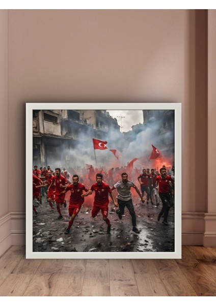 Milli Ruh Futbol LED Tablo – 60X60 cm | Sıva Üstü Montajlı, Tak-Çalıştır Sistem, Arapuarlı modelleri