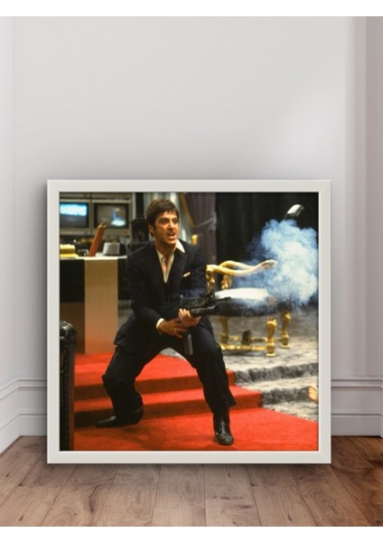 Tony Montana LED Tablo – 60X60 cm | Sıva Üstü Montajlı, Tak-Çalıştır Sistem, Arapuarlı LED Anahtarlı indirimleri