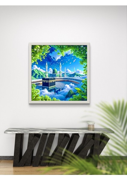 Güzel Kabe LED Tablo – 60X60 cm | Sıva Üstü Montajlı, Tak-Çalıştır Sistem, Arapuarlı