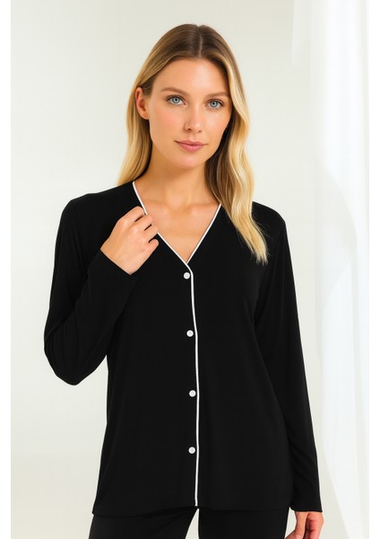 Kadın Bambu Kumaş Pijama Takımı – Büyük Beden Seçenekli, Rahat Kalıp, Şık ve Konforlu fiyatları