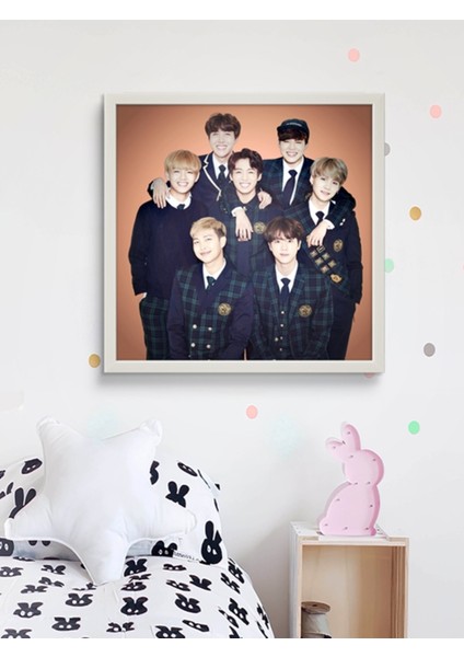 Kore Pop Müzik, Bts LED Tablo – 60X60 cm | Sıva Üstü Montajlı, Tak-Çalıştır Sistem, Arapuar Anahtar fiyatları