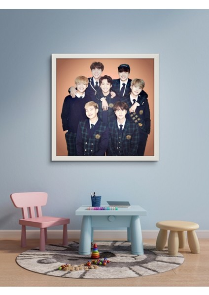 Kore Pop Müzik, Bts LED Tablo – 60X60 cm | Sıva Üstü Montajlı, Tak-Çalıştır Sistem, Arapuar Anahtar indirimleri