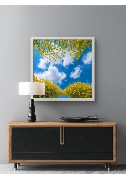 Ağaçlı Bulutlar LED Tablo – 60X60 cm | Sıva Üstü Montajlı, Tak-Çalıştır Sistem, Arapuarlı indirimleri