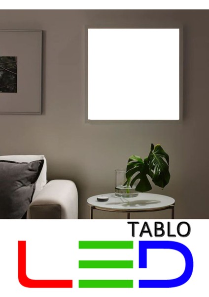 Ağaçlı Bulutlar LED Tablo – 60X60 cm | Sıva Üstü Montajlı, Tak-Çalıştır Sistem, Arapuarlı