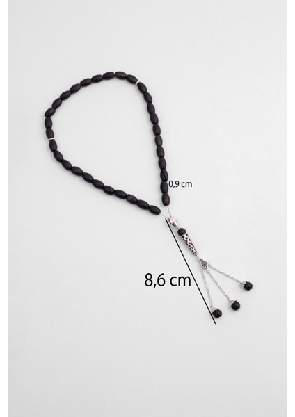 Onix Taşlı 18 Ayar Beyaz Altın Kaplama Gümüş Tespih modelleri