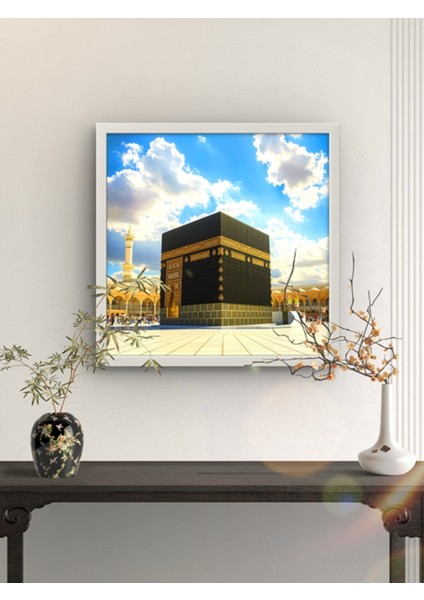 Kâbe-I Muazzama LED Tablo – 60X60 cm | Sıva Üstü Montajlı, Tak-Çalıştır Sistem, Arapuarlı modelleri