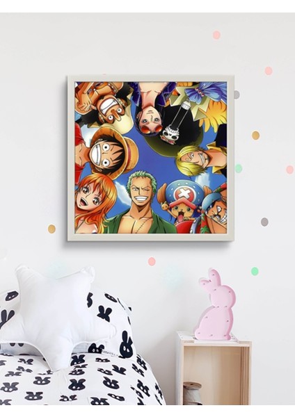 One Piece LED Tablo – 60X60 cm | Sıva Üstü Montajlı, Tak-Çalıştır Sistem, Arapuar Anahtarlı fırsatları