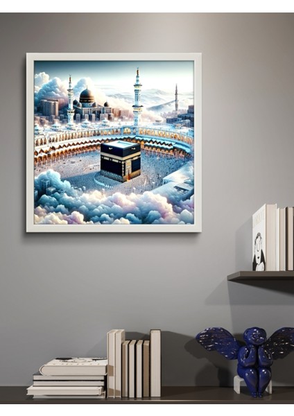 Kâbe-I Şerif, LED Tablo – 60X60 cm | Sıva Üstü Montajlı, Tak-Çalıştır Sistem, Arapuarlı modelleri