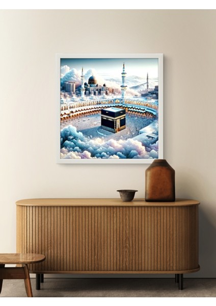 Kâbe-I Şerif, LED Tablo – 60X60 cm | Sıva Üstü Montajlı, Tak-Çalıştır Sistem, Arapuarlı fırsatları