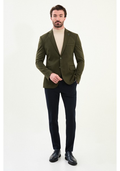 Düz Slim Fit Mono Yaka Klasik Erkek Ceket modelleri