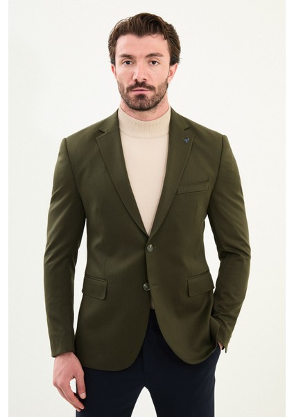 Düz Slim Fit Mono Yaka Klasik Erkek Ceket fırsatları