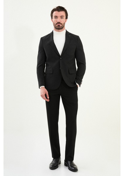 Düz Slim Fit Torba Cep Mono Yaka Yün Erkek Ceket modelleri