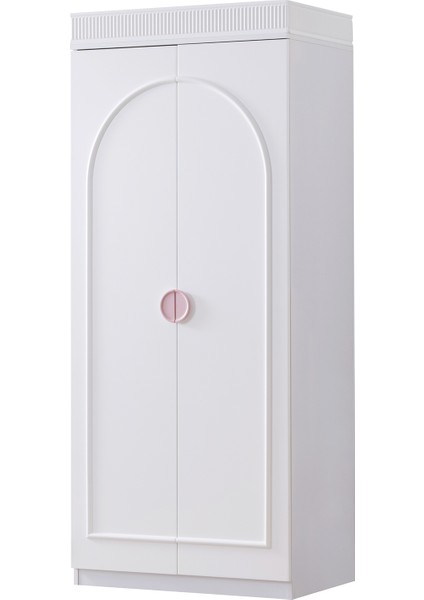 Gardırop, Dolunay 2 Kapaklı Dolap - Beyaz