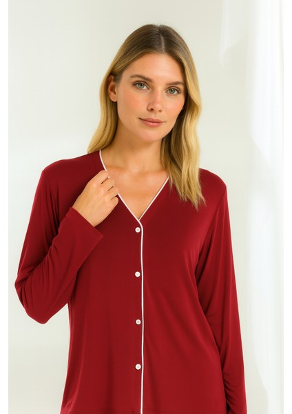 Kadın Bambu Kumaş Pijama Takımı – Büyük Beden Seçenekli, Rahat Kalıp, Şık ve Konforlu fiyatları