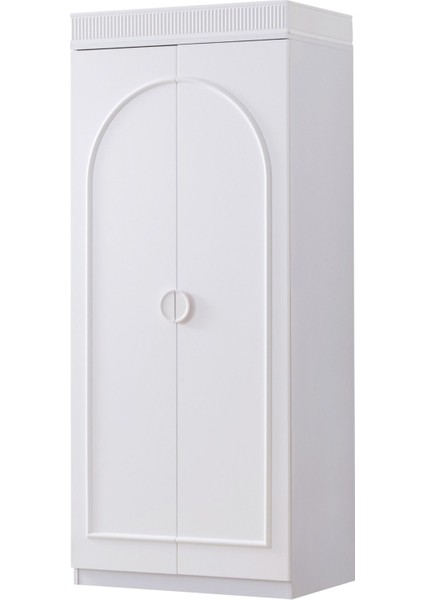 Gardırop, Dolunay 2 Kapaklı Dolap - Beyaz