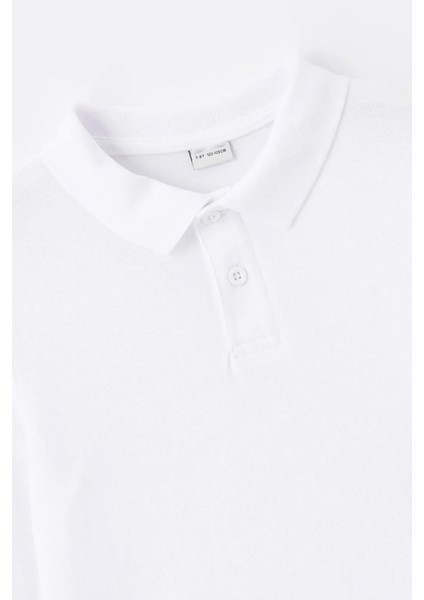 Unisex Uzun Kollu Polo Yaka Pamuklu Okul Tshirt - 2309 fiyatları