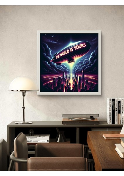 The World Is Yours LED Tablo – 60X60 cm | Sıva Üstü Montajlı, Tak-Çalıştır Sistem, Arapuar Anahtarlı fiyatları