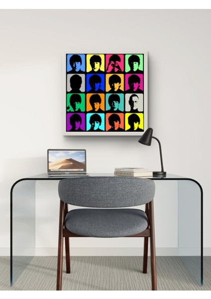 Beatles LED Tablo – 60X60 cm | Sıva Üstü Montajlı, Tak-Çalıştır Sistem, Arapuar Anahtarlı
