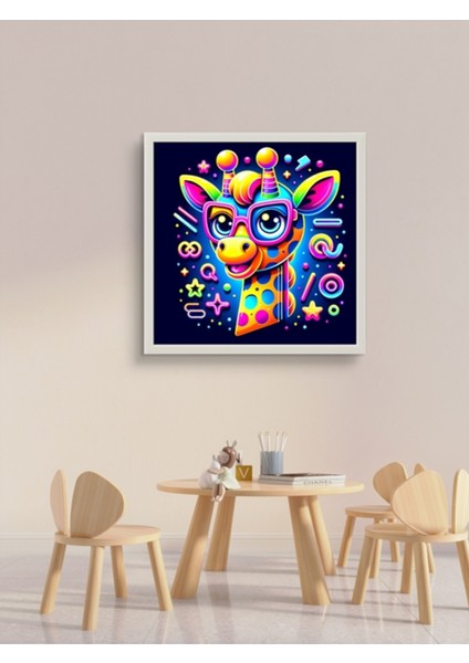 Sevimli Zürefa LED Tablo – 60X60 cm | Sıva Üstü Montajlı, Tak-Çalıştır Sistem, Arapuarlı fiyatları