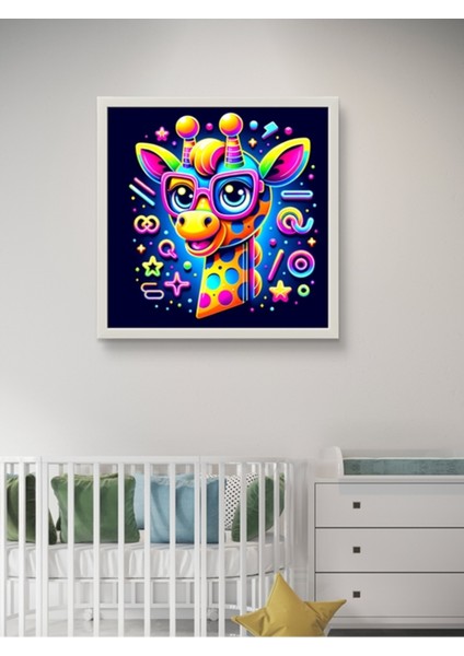 Sevimli Zürefa LED Tablo – 60X60 cm | Sıva Üstü Montajlı, Tak-Çalıştır Sistem, Arapuarlı modelleri