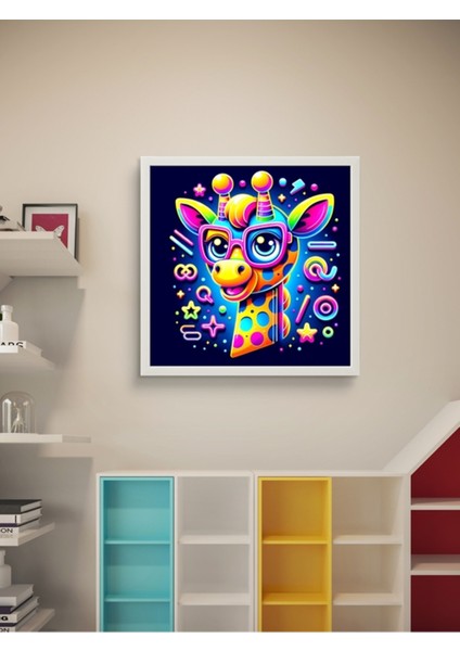 Sevimli Zürefa LED Tablo – 60X60 cm | Sıva Üstü Montajlı, Tak-Çalıştır Sistem, Arapuarlı fırsatları