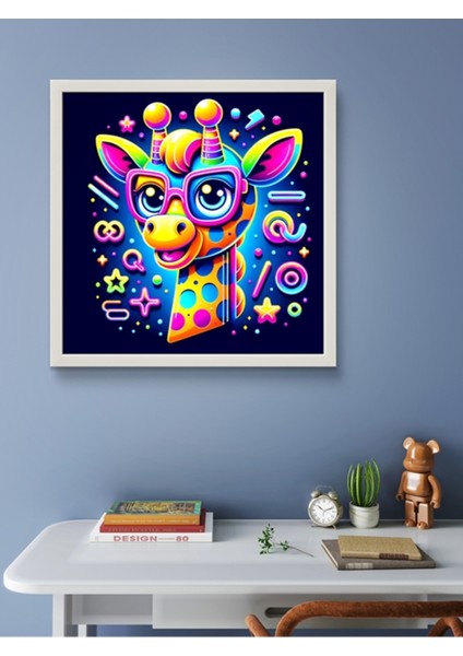 Sevimli Zürefa LED Tablo – 60X60 cm | Sıva Üstü Montajlı, Tak-Çalıştır Sistem, Arapuarlı indirimleri