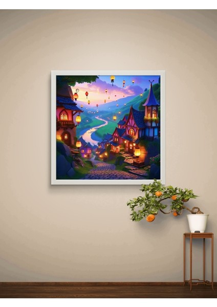 Dilek Feneri Çocuk Odası LED Tablo – 60X60 cm | Sıva Üstü Montajlı, Tak-Çalıştır Sistem, Arapuarlı fiyatları