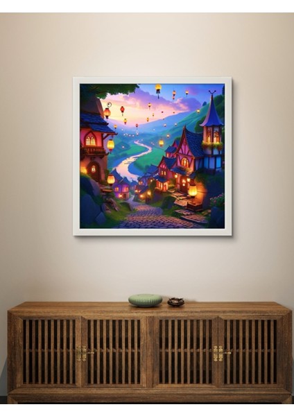 Dilek Feneri Çocuk Odası LED Tablo – 60X60 cm | Sıva Üstü Montajlı, Tak-Çalıştır Sistem, Arapuarlı fırsatları