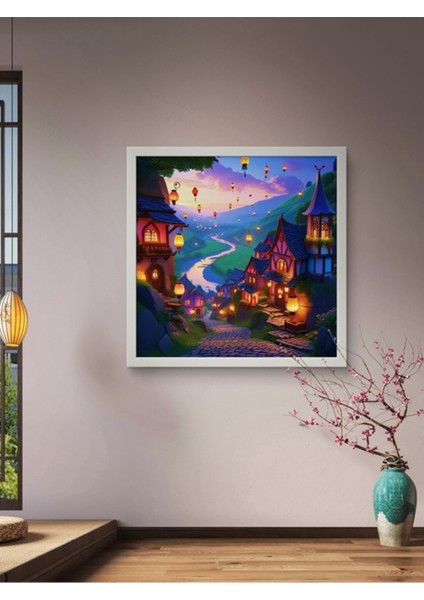 Dilek Feneri Çocuk Odası LED Tablo – 60X60 cm | Sıva Üstü Montajlı, Tak-Çalıştır Sistem, Arapuarlı indirimleri