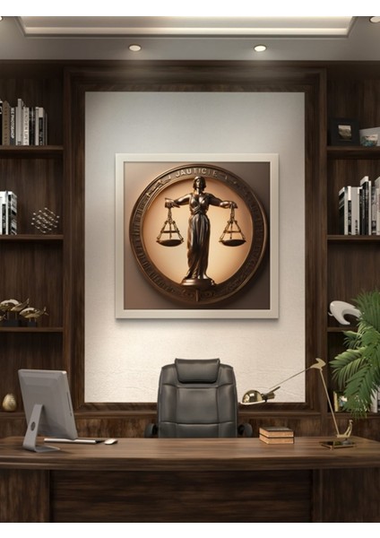 Adalet - Avukat Ofis LED Tablo – 60X60 cm | Sıva Üstü Montajlı, Tak-Çalıştır Sistem fiyatları