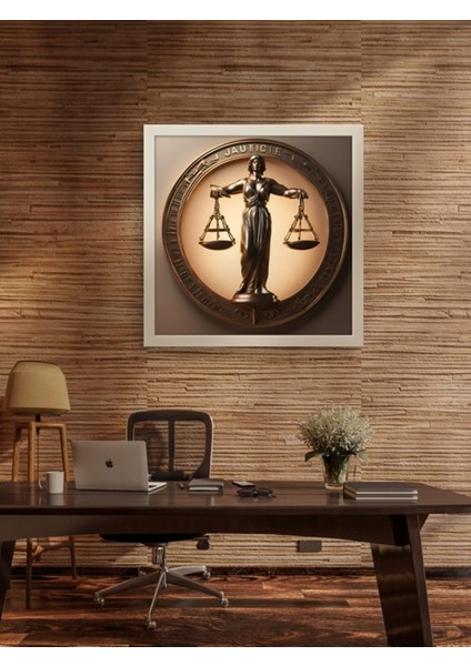 Adalet - Avukat Ofis LED Tablo – 60X60 cm | Sıva Üstü Montajlı, Tak-Çalıştır Sistem fırsatları