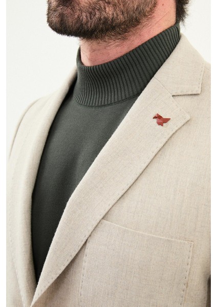 Düz Slim Fit Torba Cep Mono Yaka Yün Erkek Ceket fiyatları