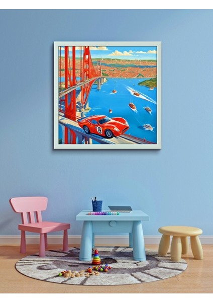 Çılgın Araba Istanbul Boğazı LED Tablo – 60X60 cm | Sıva Üstü Montajlı, Tak-Çalıştır Sistem fiyatları