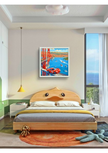 Çılgın Araba Istanbul Boğazı LED Tablo – 60X60 cm | Sıva Üstü Montajlı, Tak-Çalıştır Sistem fırsatları