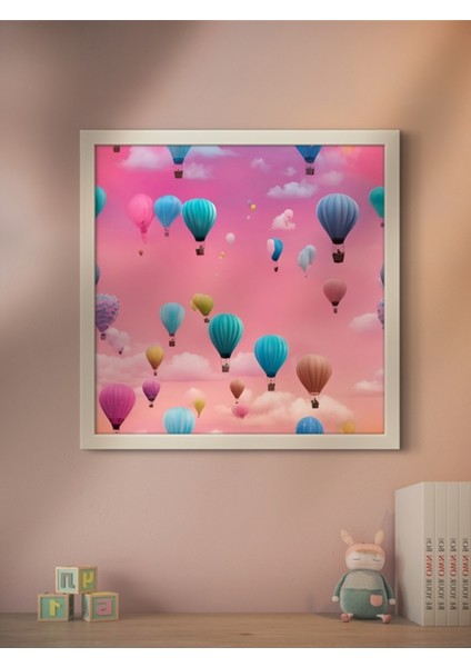 Uçan Balonlar Tablo, Rengarenk LED Tablo – 60X60 cm | Sıva Üstü Montajlı, Tak-Çalıştır Sistem fırsatları