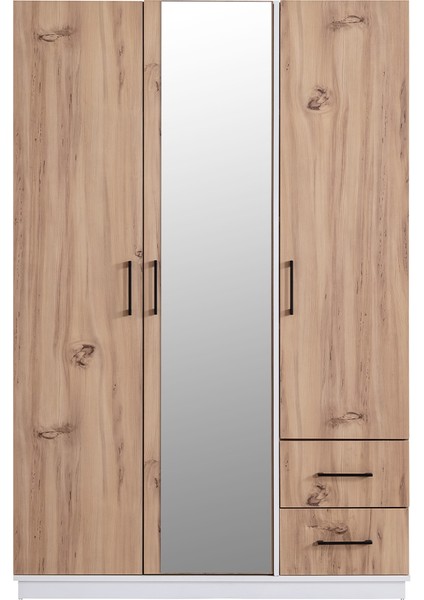 Gardırop Efes 3 Kapaklı Gardırop,dolap Ceviz Krem modelleri