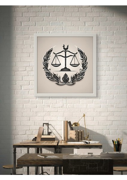 Avukat Ofis LED Tablo - Adaled Terazisi– 60X60 cm | Sıva Üstü Montajlı, Tak-Çalıştır Sistem fırsatları