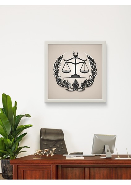 Avukat Ofis LED Tablo - Adaled Terazisi– 60X60 cm | Sıva Üstü Montajlı, Tak-Çalıştır Sistem indirimleri