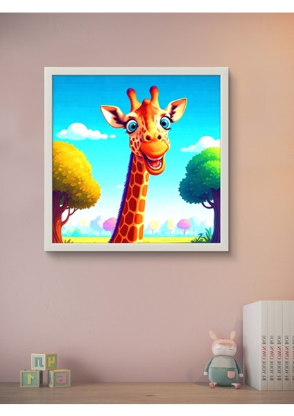 Şapşik Zürefa LED Tablo – 60X60 cm | Sıva Üstü Montajlı, Tak-Çalıştır Sistem, Arapuarlı fırsatları