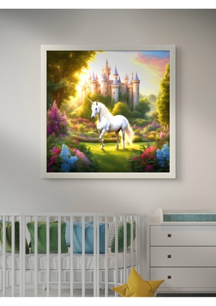 Şatodaki At LED Tablo – 60X60 cm | Sıva Üstü Montajlı, Tak-Çalıştır Sistem, Arapuarlı modelleri