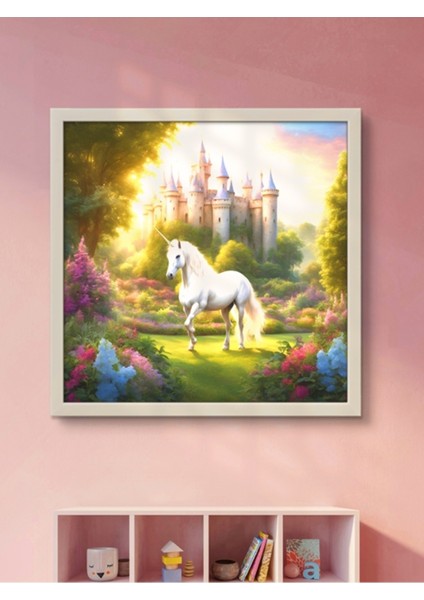 Şatodaki At LED Tablo – 60X60 cm | Sıva Üstü Montajlı, Tak-Çalıştır Sistem, Arapuarlı fırsatları