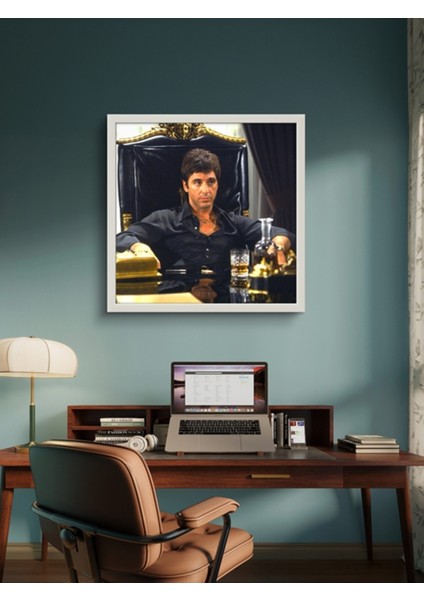 Tony Montana LED Tablo – 60X60 cm | Sıva Üstü Montajlı, Tak-Çalıştır Sistem fırsatları