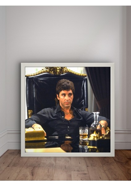 Tony Montana LED Tablo – 60X60 cm | Sıva Üstü Montajlı, Tak-Çalıştır Sistem indirimleri