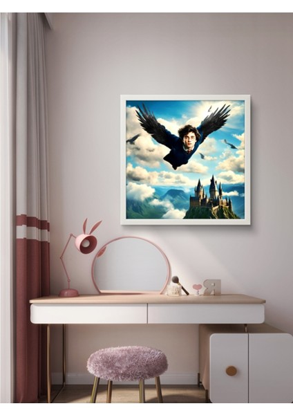 Harry Genç-Çocuk Odası LED Tablo – 60X60 cm | Sıva Üstü Montajlı, Tak-Çalıştır Sistem, Arapuarlı