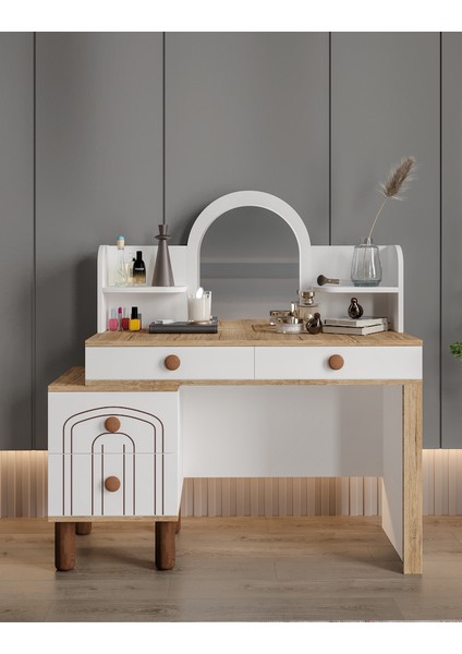 Hilal 4 Çekmeceli Makyaj Masası Tamamı Mdf modelleri