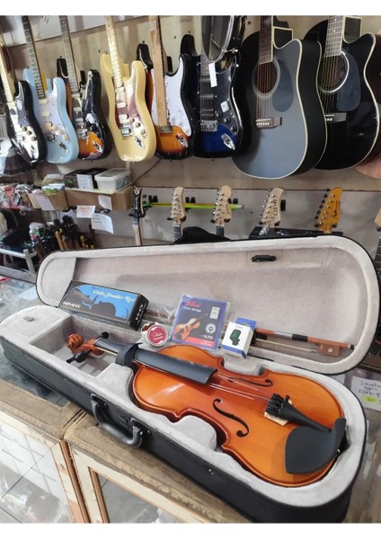 SV140 Tam Boy 4/4 Keman Full Set (Keman Yastığı, Reçine, Yedek Tel ve Akort Cihazı) fırsatları