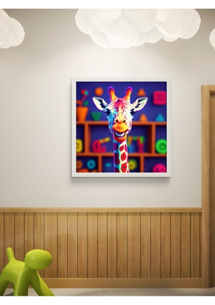 Renkli Zürefa LED Tablo – 60X60 cm | Sıva Üstü Montajlı, Tak-Çalıştır Sistem, Arapuarlı modelleri